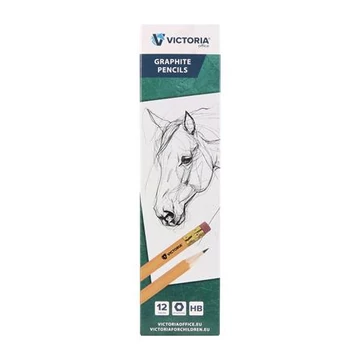 Victoria grafticeruza radírral, HB, hatszögletű, 12 db