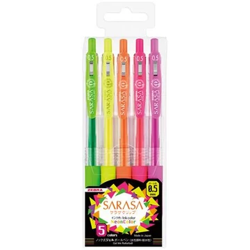 Zebra Sarasa Clip NeonColor zseléstoll készlet
