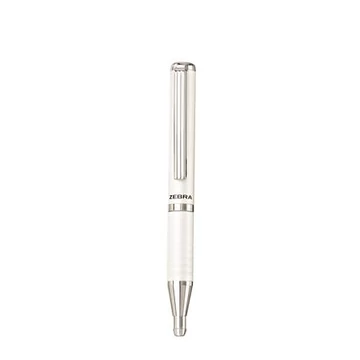 Zebra SL-F1 teleszkópos golyóstoll, 0,24 mm, metál fehér