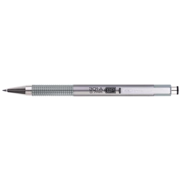 Zebra "F-301-A" golyóstoll 0,24 mm, metál ezüst