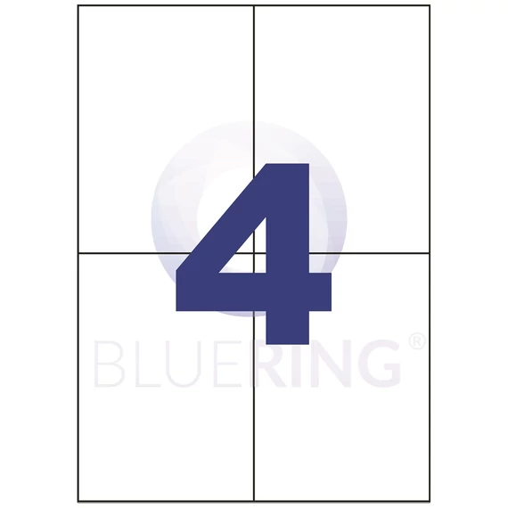 Bluering etikett címke, 105x148mm, 4 címke/lap
