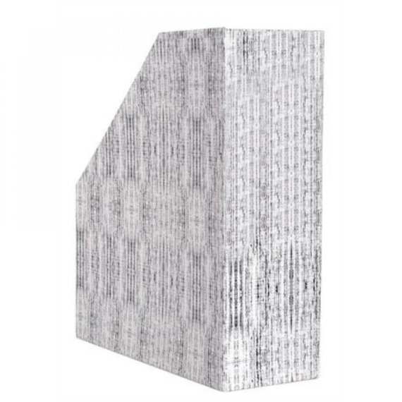 Bluering karton iratpapucs, 9 cm, textil szürke