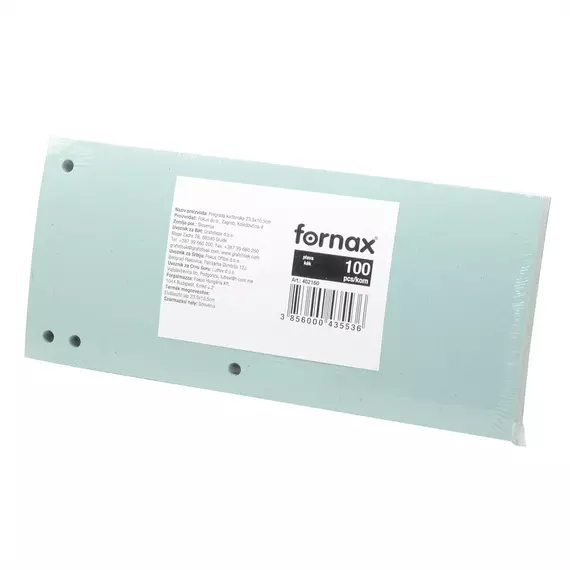Fornax elválasztólap, 10,5x24 cm, 100 db, kék