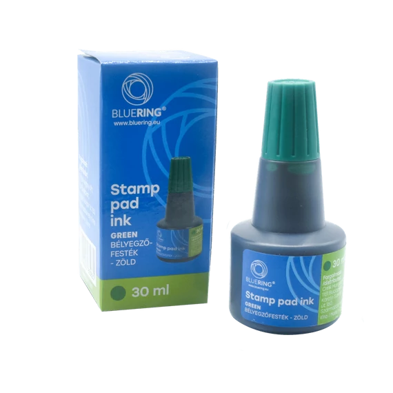 Bluering bélyegzőfesték, 30 ml, zöld