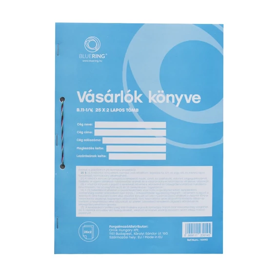 Vásárlók könyve, A4, álló, 25x2 példányos, 1 tömb
