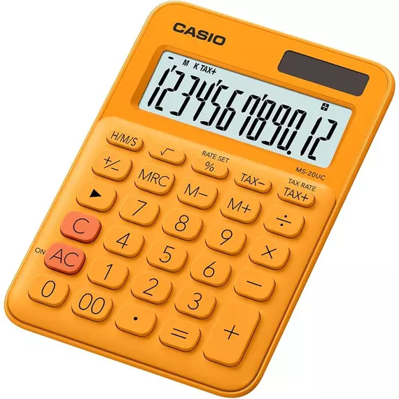 Casio MS-20UC asztali számológép, narancssárga