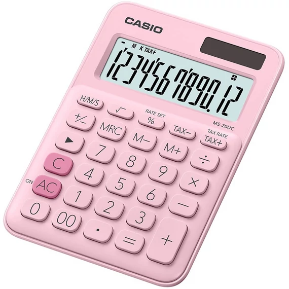 Casio MS-20UC asztali számológép, rózsaszín