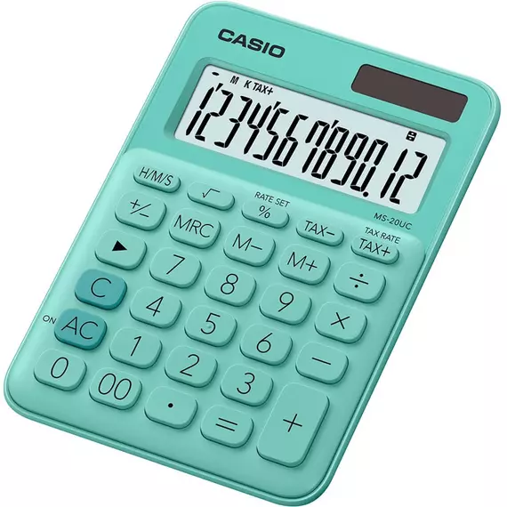 Casio MS-20UC asztali számológép, zöld