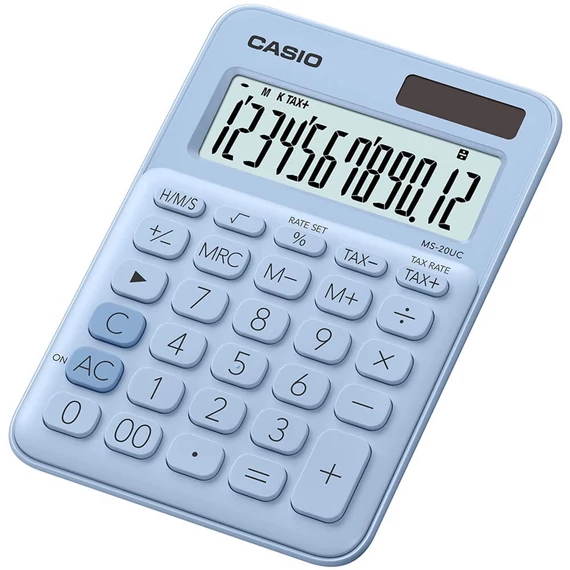 Casio MS-20UC asztali számológép, világoskék