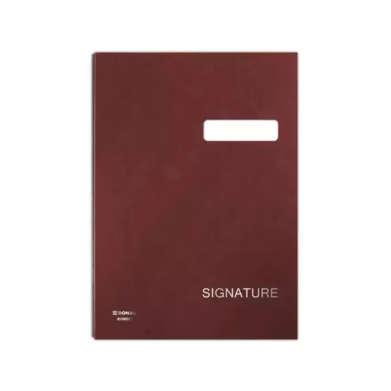 Donau karton aláírókönyv 19 elválasztólappal, A4, vörös