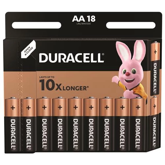 Duracell &quot;Basic&quot; AA ceruzaelem, 18 db