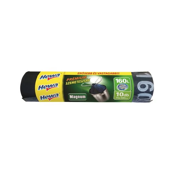 Hewa Magnum extra erős szemeteszsák, önzáró szalagos, 160 l, 10 db