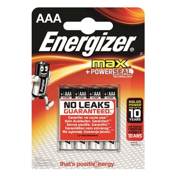 Energizer Max ceruzaelem, AAA, 4 db