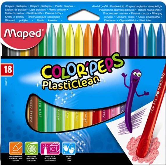 Zsírkréta, MAPED Color`Peps, 18 különböző szín