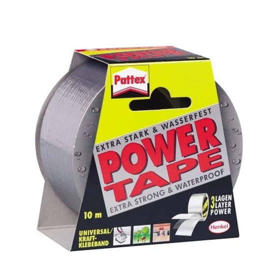 Henkel Pattex Power Tape ragasztószalag, 50 mm x 10 m, ezüst