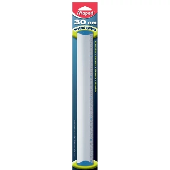 Vonalzó, alumínium, 30 cm, MAPED Protect System