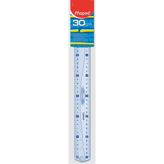 Vonalzó, műanyag, 30 cm, MAPED 