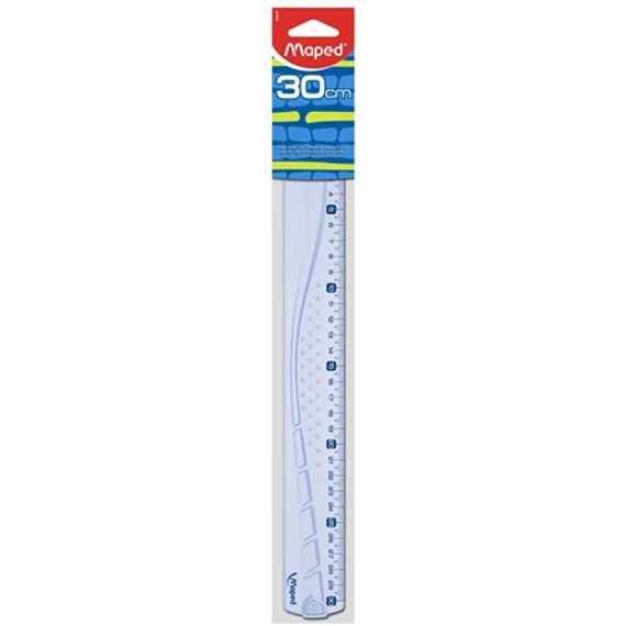 Vonalzó, műanyag, 30 cm, MAPED 