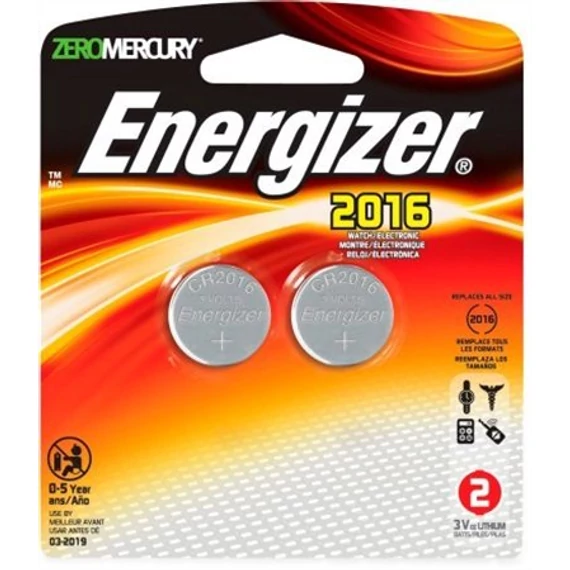 Energizer CR2016 gombelem, 2 db
