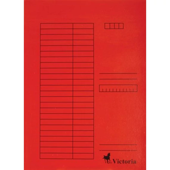Victoria karton gyorsfűző, A4, 5 db, piros