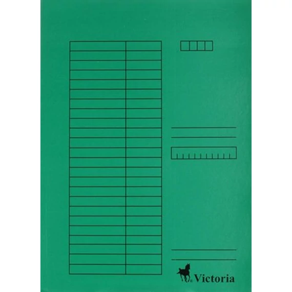 Victoria karton gyorsfűző, A4, 5 db, zöld