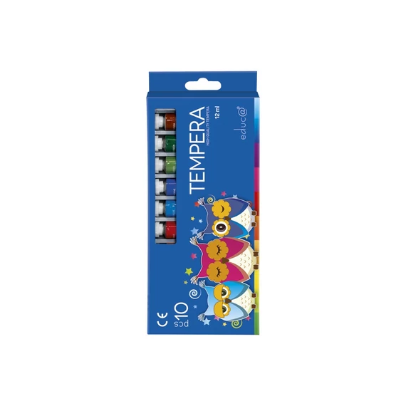 Educa tempera készlet, 10 ml, 12 féle szín