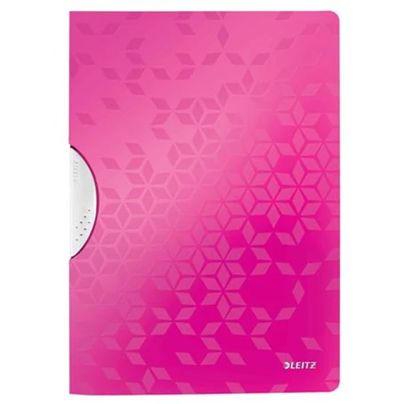 Leitz Wow ColorClip gyorsfűző, klipes, PP, A4, rózsaszín