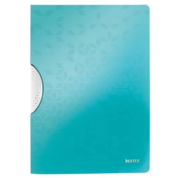 Leitz Wow ColorClip gyorsfűző, klipes, PP, A4, jégkék