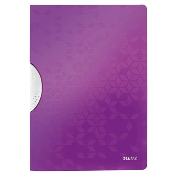 Leitz Wow ColorClip gyorsfűző, klipes, PP, A4, lila