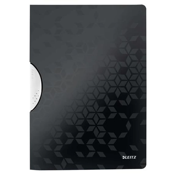 Leitz Wow ColorClip gyorsfűző, klipes, PP, A4, fekete