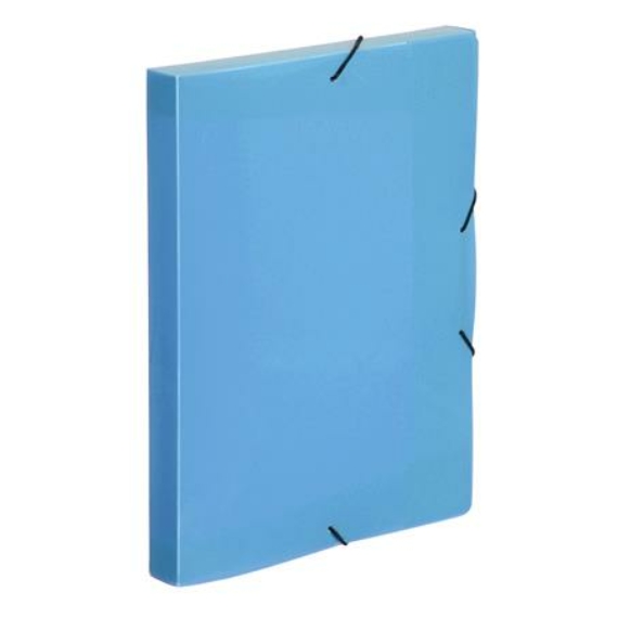 Viquel Coolbox gumis mappa, 30 mm, PP, A4, áttetsző kék