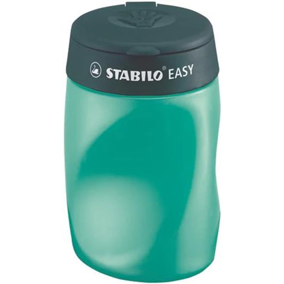 Stabilo Easy tartályos hegyező, háromlyukú, jobbkezes, olajzöld