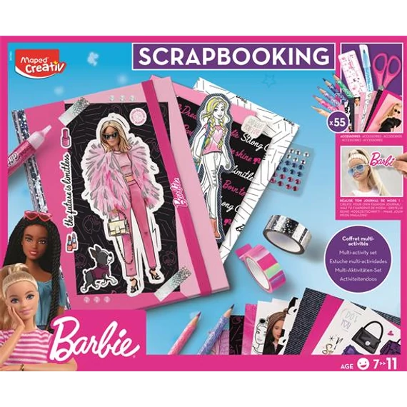 Barbie kreatív scrapbooking készlet, 50 darabos