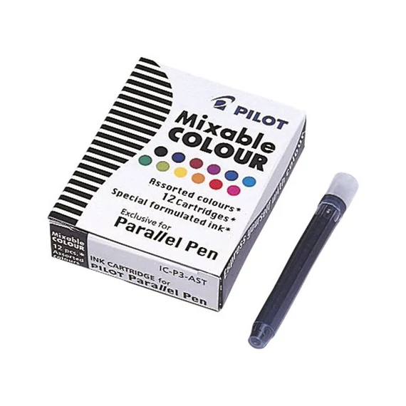 Pilot Parallel Pen töltőtoll patron, 12 db, vegyes szín
