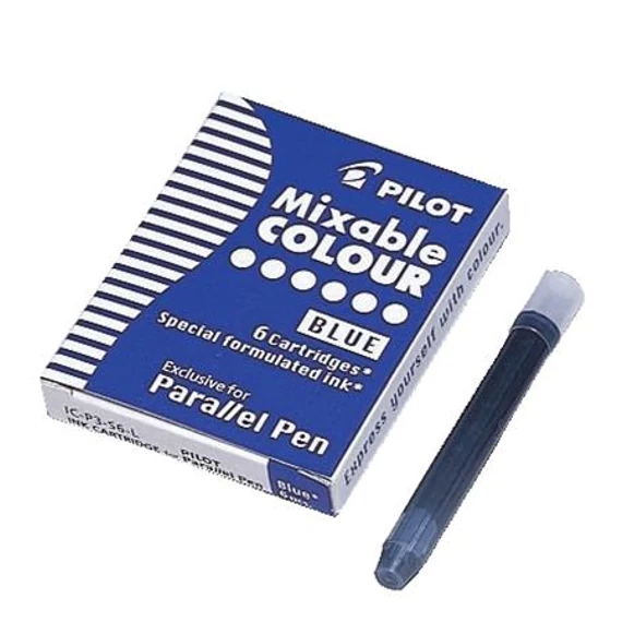 Pilot Parallel Pen töltőtoll patron, 6 db, kék