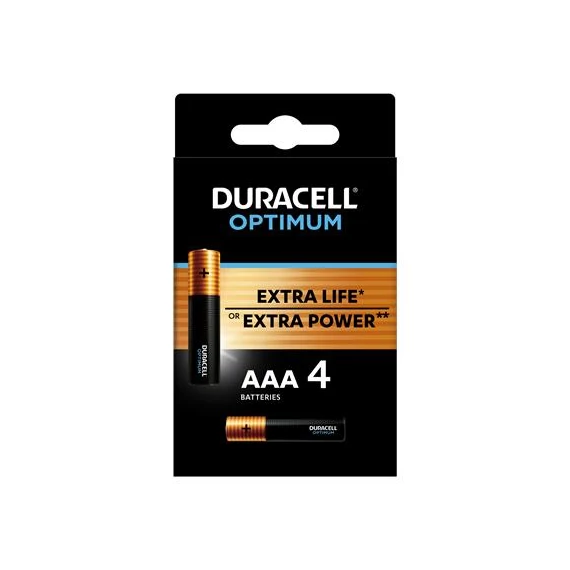 Duracell Optimum ceruzaelem, AAA, 4 db