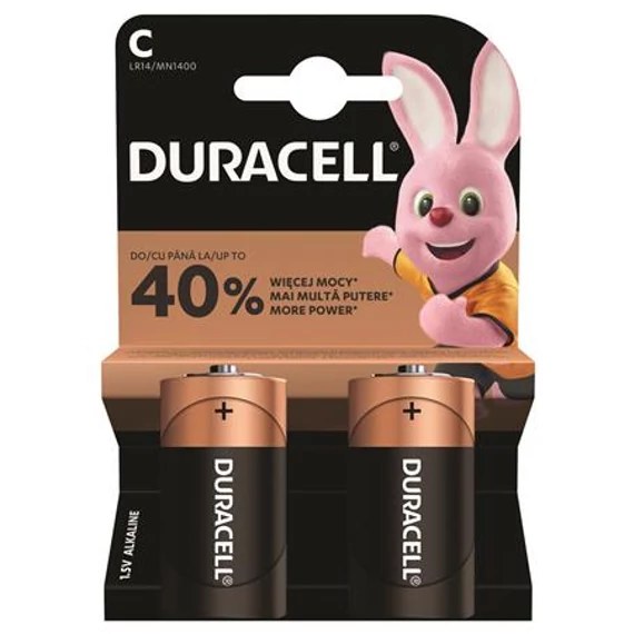 Duracell Basic C baby elem, 2 db