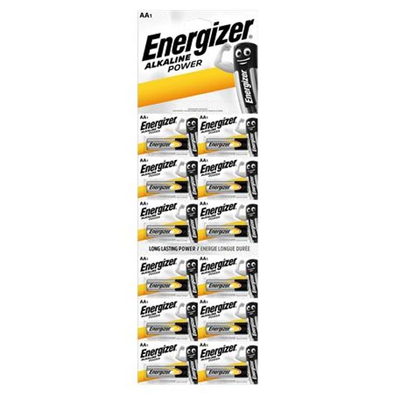 Energizer Alkaline Power Kartella ceruzaelem, AA, 12 db