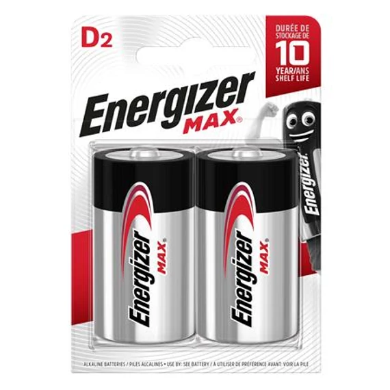 Energizer Max D góliát elem, 2 db