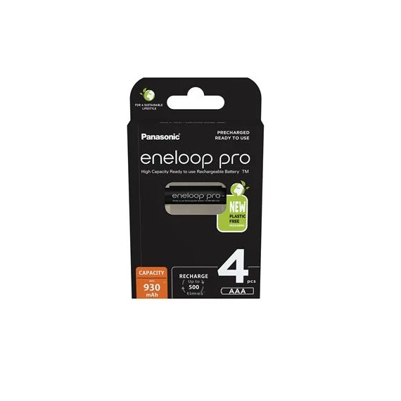 Panasonic Eneloop Pro tölthető ceruzaelem, AAA, 4x930 mAh