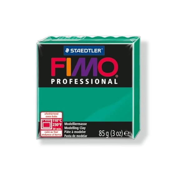 Gyurma, 85 g, égethető, Fimo professional, intenzív zöld