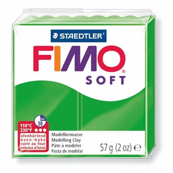 Gyurma, 57 g, égethető, Fimo soft, trópusi zöld