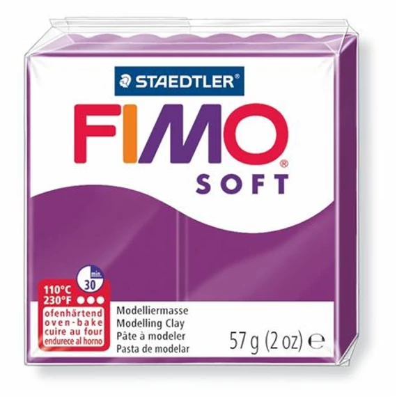 Gyurma, 57 g, égethető, Fimo soft, bíborlila