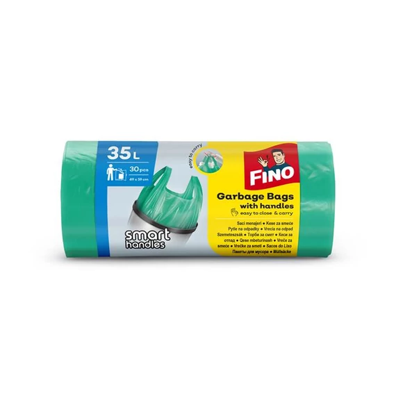 Fino Smart Handles szemeteszsák, köthető füles, 35 l, 30 db