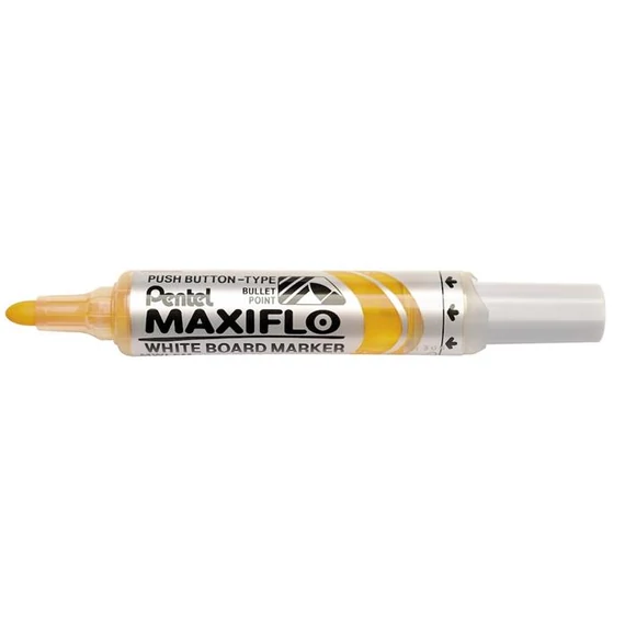 Pentel MaxiFlo MWL5M táblamarker, 2,5 mm, kúpos, sárga