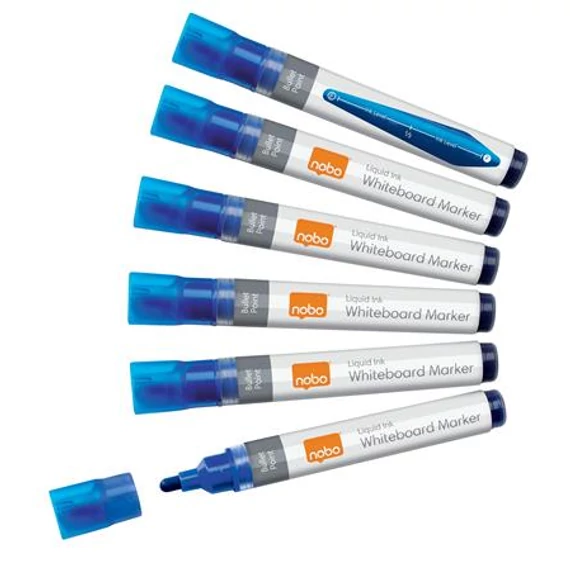 Nobo táblamarker, kúpos hegyű, 1-3 mm, kék, 10 db