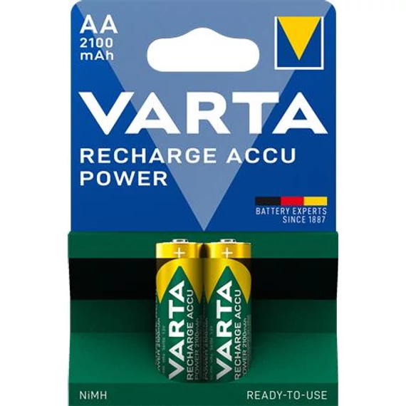 Varta Power tölthető ceruzaelem, AA, 2x2100 mAh