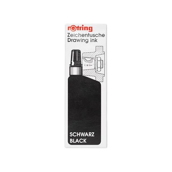 Rotring Isograph tustinta, 23 ml, fekete