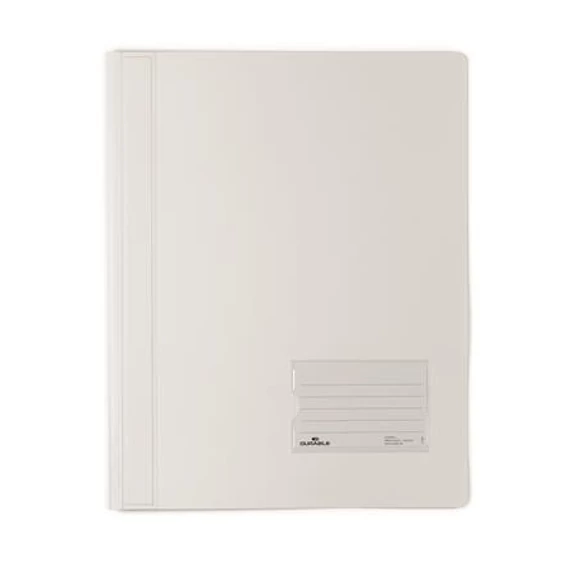 Durable Duralux gyorsfűző, A4, extra erős, áttetsző fehér