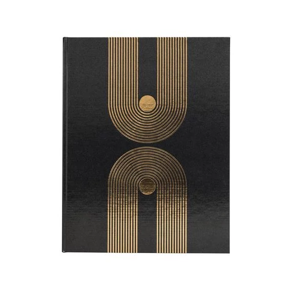 Exacompta Graphik Black vendégkönyv, 27x22 cm, 50 lap, fekete